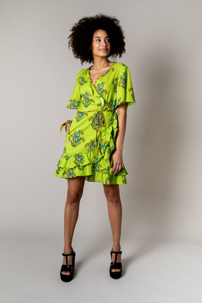 RACHEL ANTONOFF ABBY WRAP MINI DRESS ...